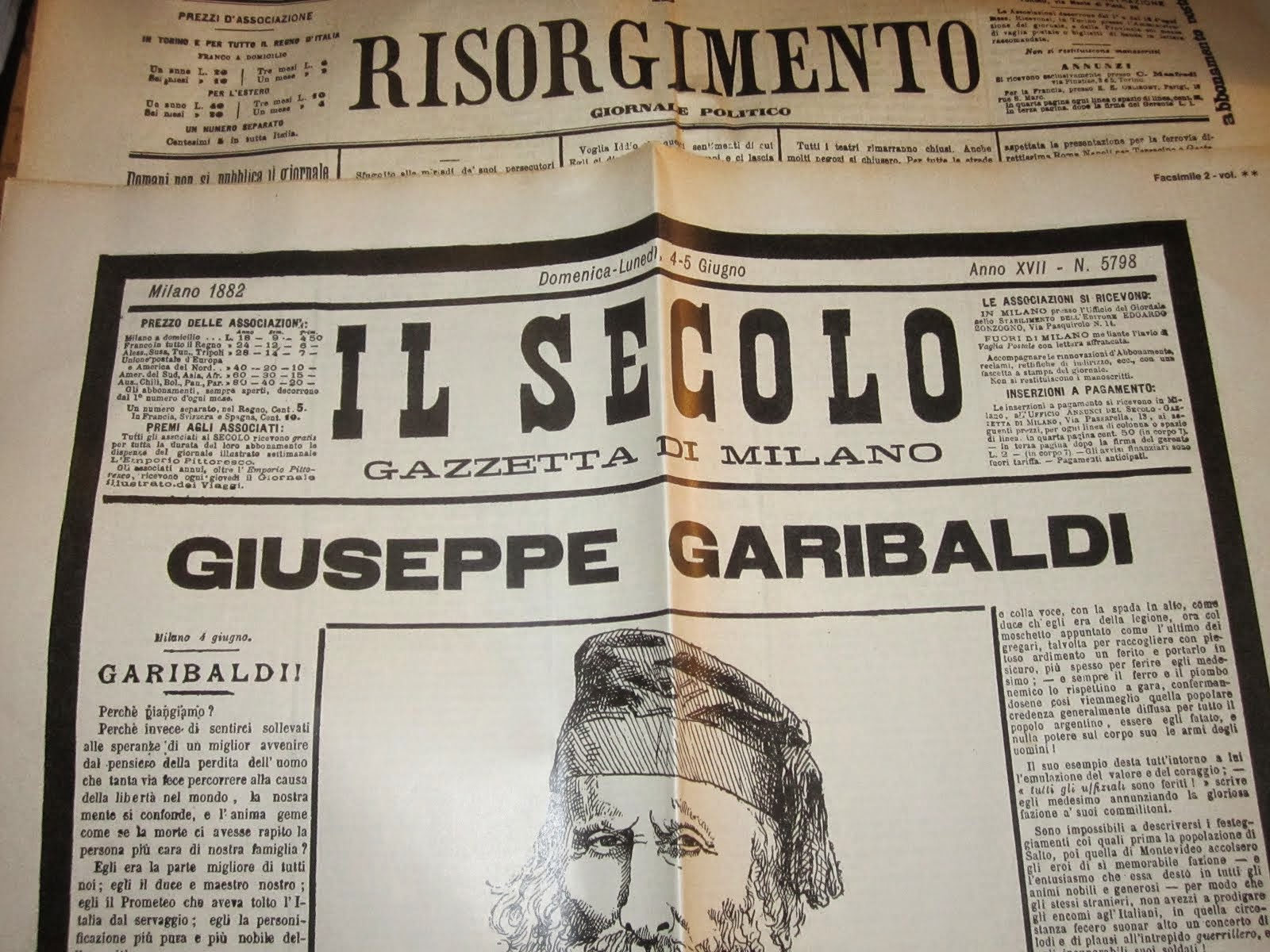 Giornali.. (Garibaldi!)