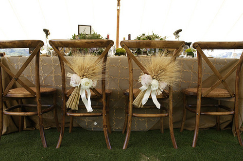 Harvest Chair Decor for the Bride and Groom