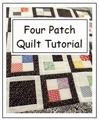 Free how to make a 4-patch quilt tutorial.