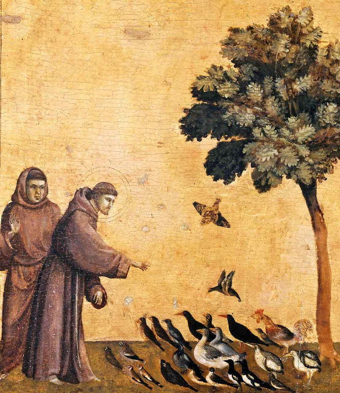 São Francisco de Assis prega aos passarinhos, Ambrogio Bondone Giotto (1266-7 – 1337), Louvre, Paris. São Francisco de Assis prega aos passarinhos, Ambrogio Bondone Giotto (1266-7 – 1337), Louvre, Paris.