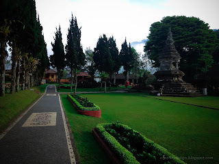 Fresh Green Garden Landscape In The Morning At Ulun Danu Bratan, Bedugul, Tabanan, Bali, Indonesia