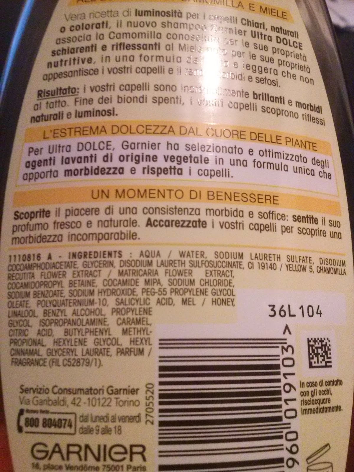 Garnier Ultra Dolce Shampoo Kamille & Honig – 600 Ml Für Helles, Glänzendes Haar