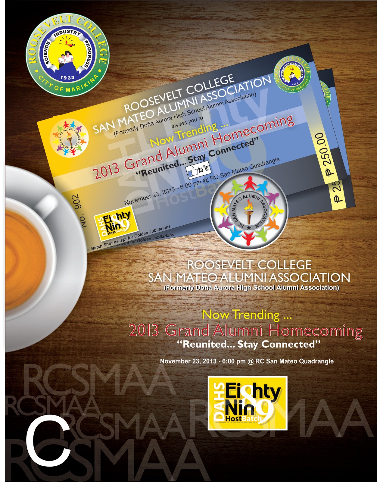 [SOUVENIR PROGRAM] Roosevelt College San Mateo Alumni 2013