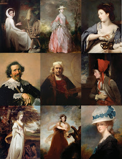 Collage of Some of the Portraits in Rembrandt, Van Dyck, Gainsborough: The Treasures of the Kenwood House, London.