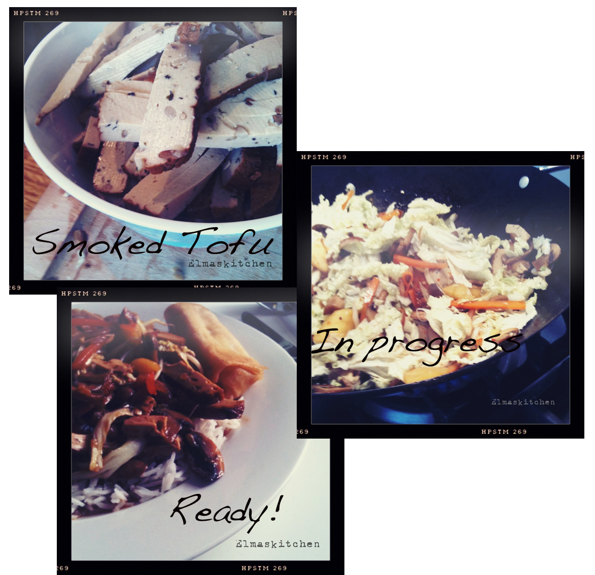 Elma's Kitchen Vegetable Stir Fry with Smoked Tofu and Basmati Rice