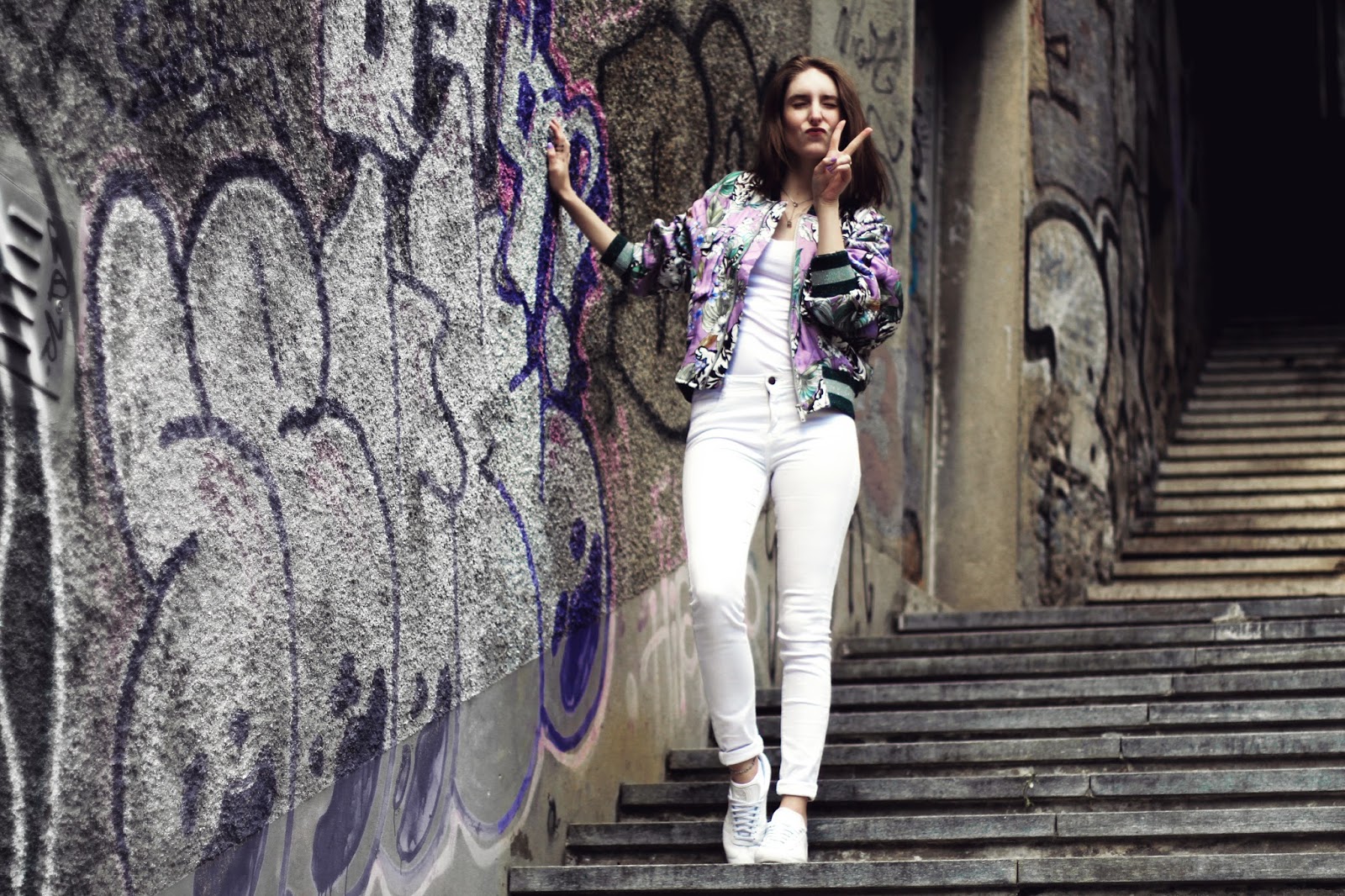 swiss fashion blogger styling statement piece bomber spring style