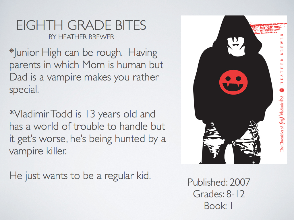Young Adult Reading Machine: Eighth Grade Bites by Heather Brewer