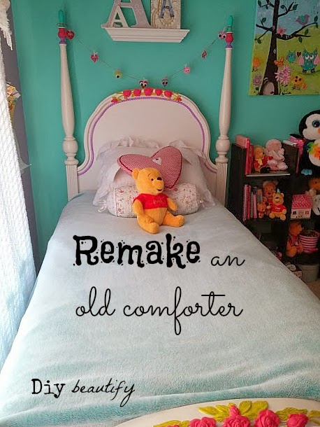 An Old Comforter Gets A New Life Diy, Can You Put An Old Comforter In A Duvet Cover