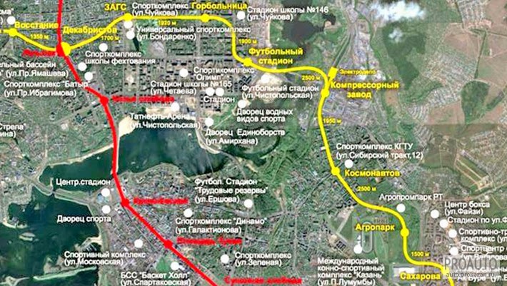 Вторая ветка метро в казани схема на карте