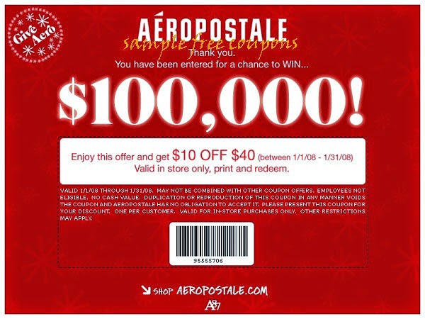 Aeropostale Coupons September 2014