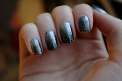 ombre nails silver