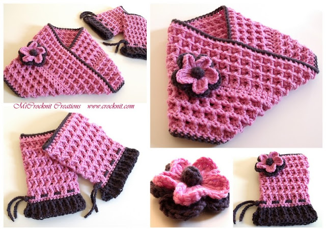 HONEYCOMBE Crochet Mobius and Mittens Pattern crochet patterns, how to crochet, mittens, fingerless, MOBIUS, SCARF,