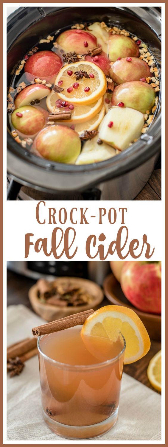 The perfect fall drink! This apple cider recipe is made with fresh apples, oranges, and pomegranates for a delicious way to usher in fall. via @almostsupermom1