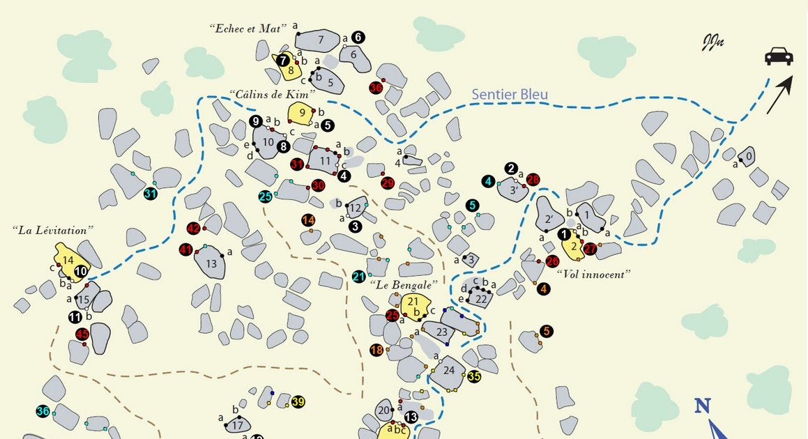 Les Moustachus: Fontainebleau - Rocher Canon / Topo