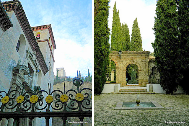 Granada, Andaluzia - Igreja de San Pedro y San Pablo e Paseo de los Tristes