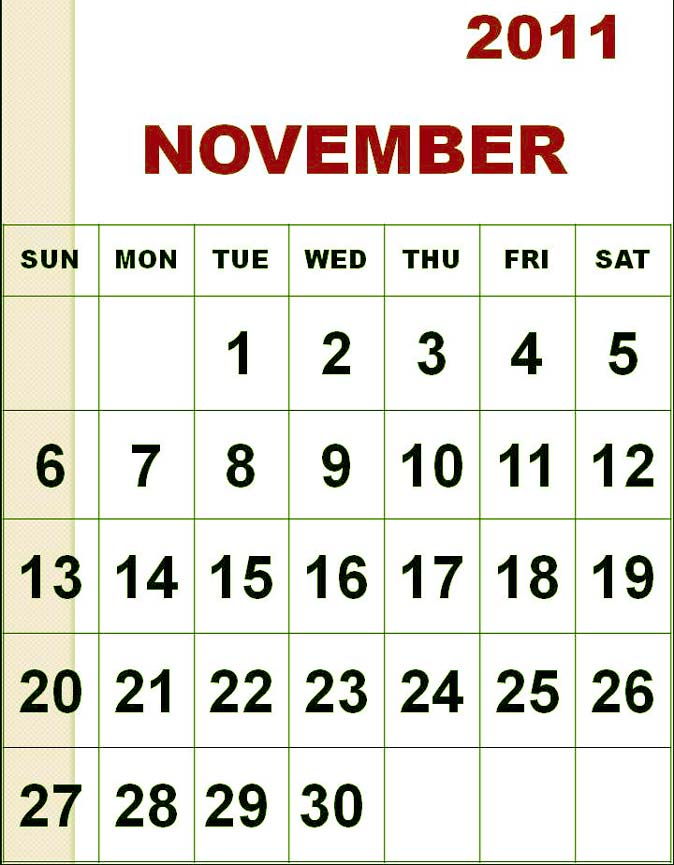 November 2011 Calendar Free Desktop Wallpaper November 2011 Calendar Free Desktop Wallpaper