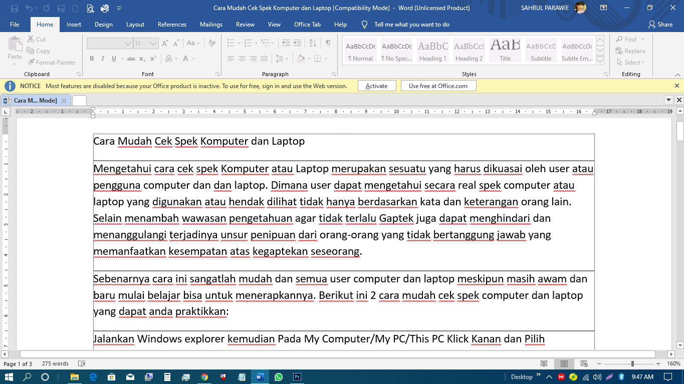 Mengatasi Microsoft Office 2019 Expired Trial Day
