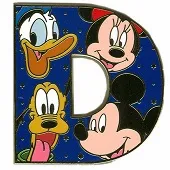 Alfabeto de Mickey, Minnie, Donald y Pluto D.