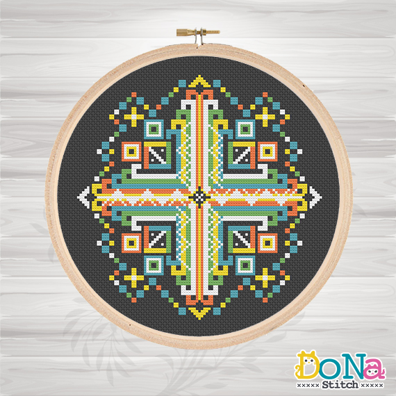 Geometric Ornament Free Cross Stitch Pattern DoNa Stitch
