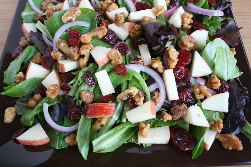 The Garden Grazer: Apple Cranberry Walnut Salad The Garden Grazer: Apple Cranberry Walnut Salad