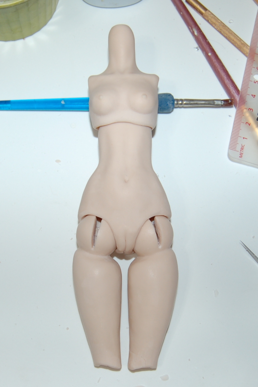 how to make a ball jointed doll out of polymer clay