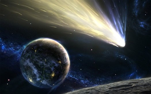 Cometa cerca de la Tierra