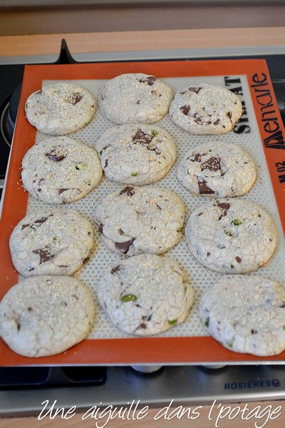 Biscuits à la farine de sarrasin, chocolat et pistaches