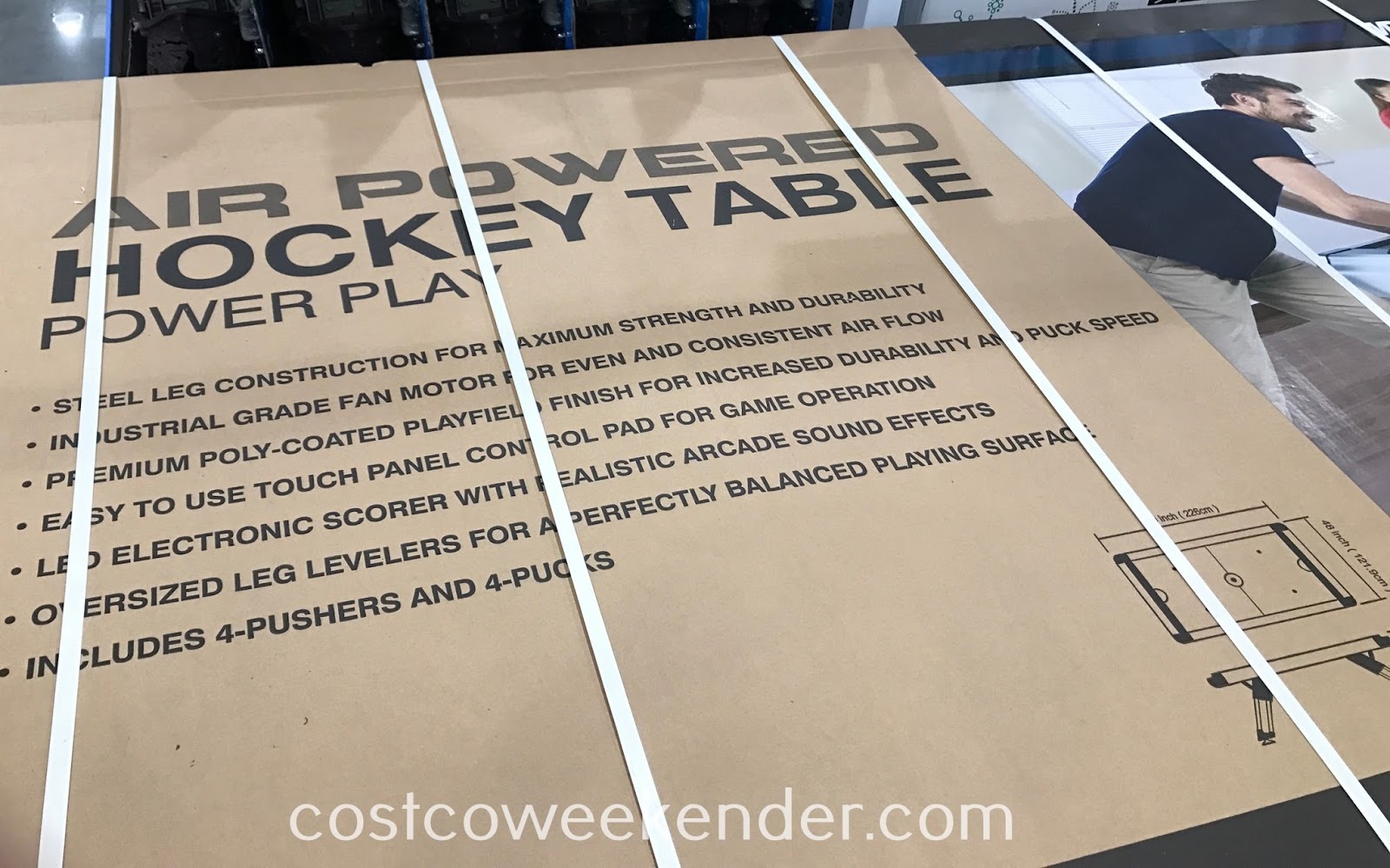 Medal Sports Air Powered Hockey Table Costco Weekender