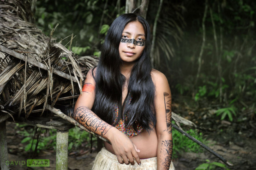 Амазонское племя, фотографии Дэвида Лазара.