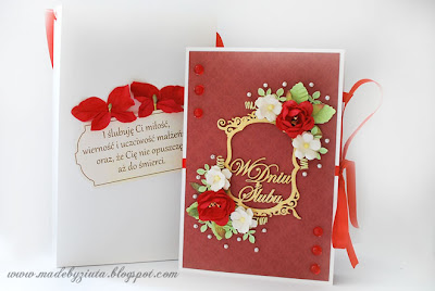 kartki ręcznie robione kartka harmonijkowa na ślub wesele barbara wójcik