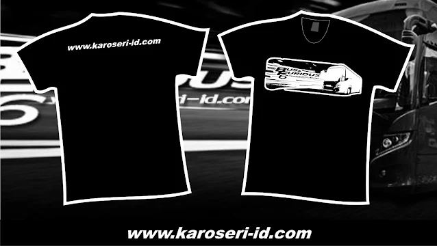 Kaos Karoseri Indonesia "Bus & Furious 6" Black