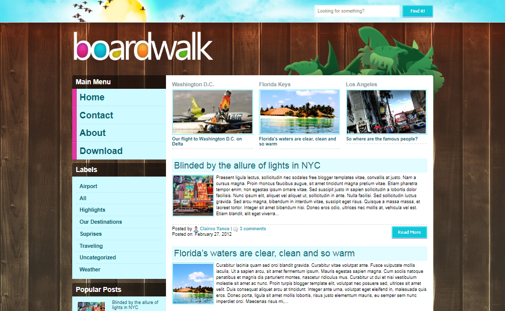 Boardwalk Blogger Template
