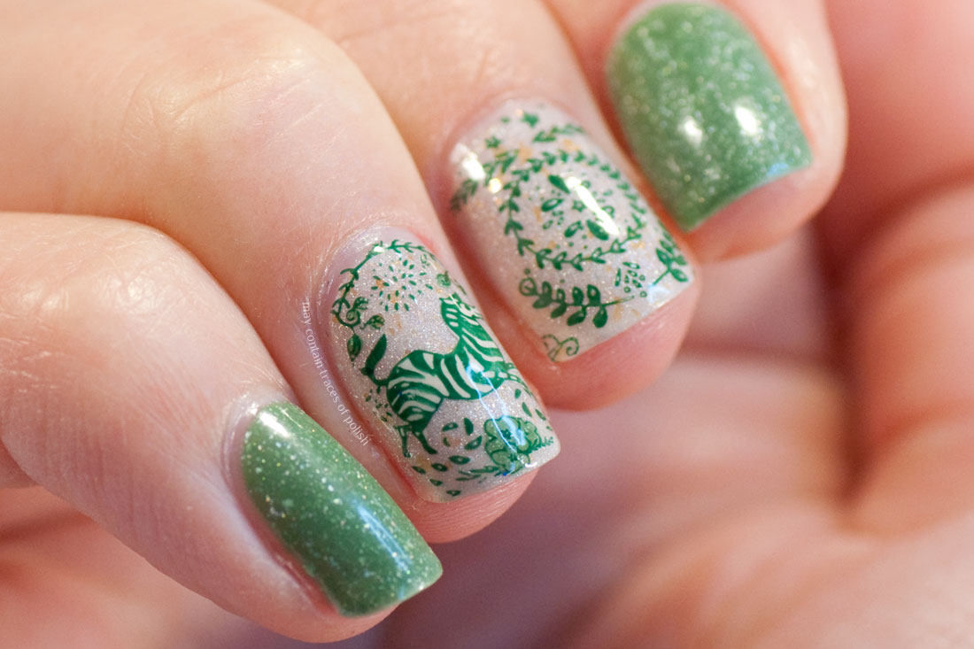 31 Day Challenge: Day 4 Green Nails Masura Peace in Love