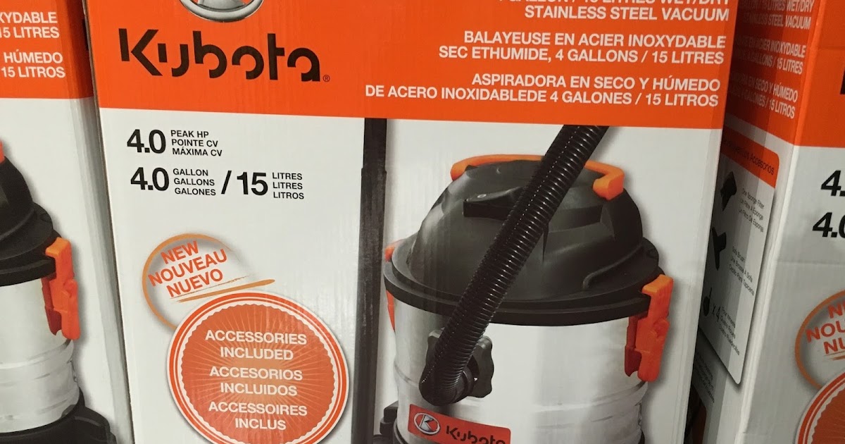 Kuboto Wet/Dry Stainless Steel Vacuum (model 54105) Costco Weekender