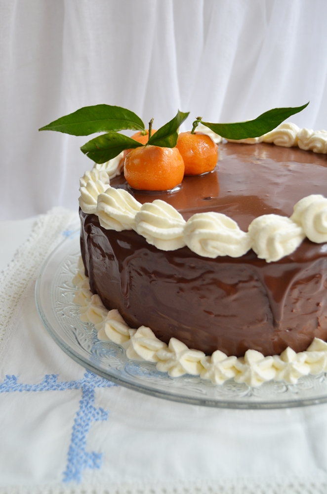 Tort cu jeleu si crema de clementine