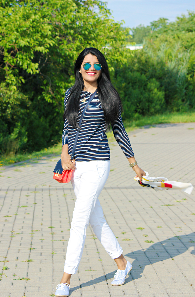 How to style a white jeans, JCrew Andie Chino Fit, July 4th Outfit Ideas, 