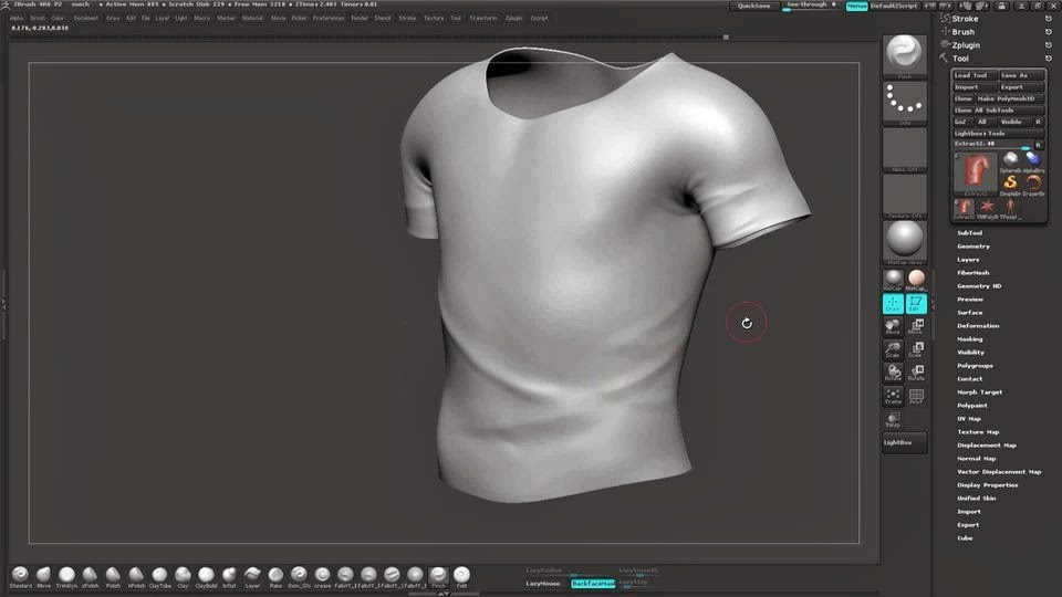 zbrush sculpting clothes