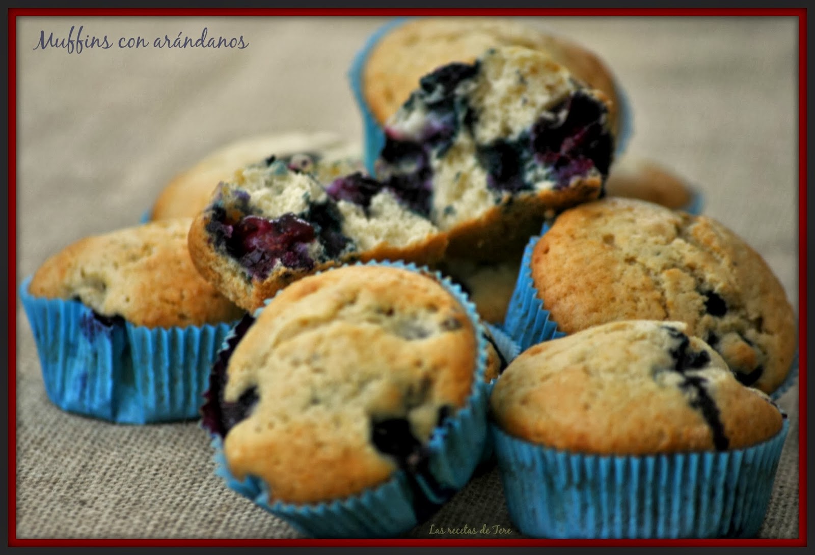 Muffins con arándanos, postres fáciles Blog Las recetas de Tere