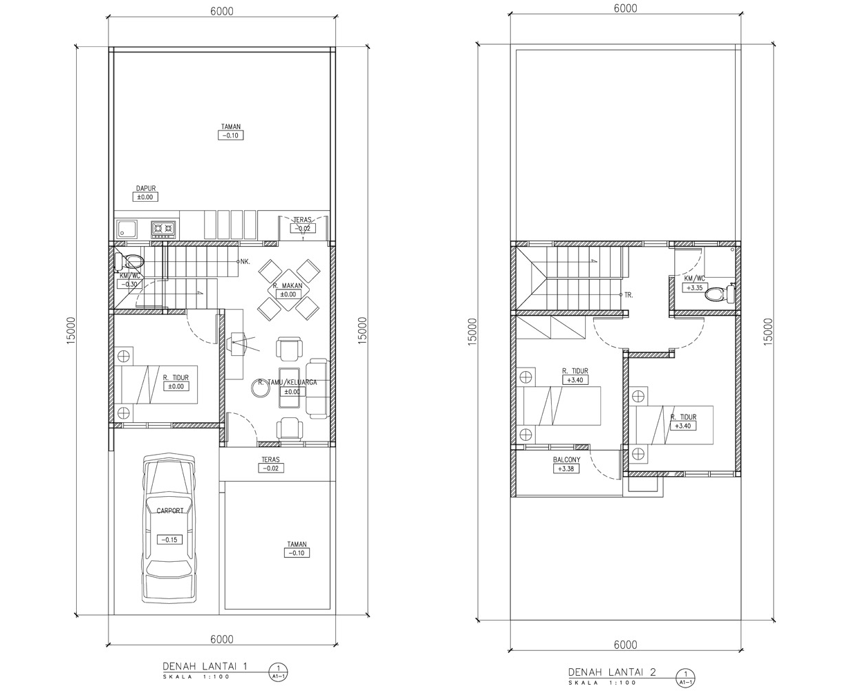 Rumah Minimalis Klasik Modern: terbaru: Denah Rumah Ukuran 