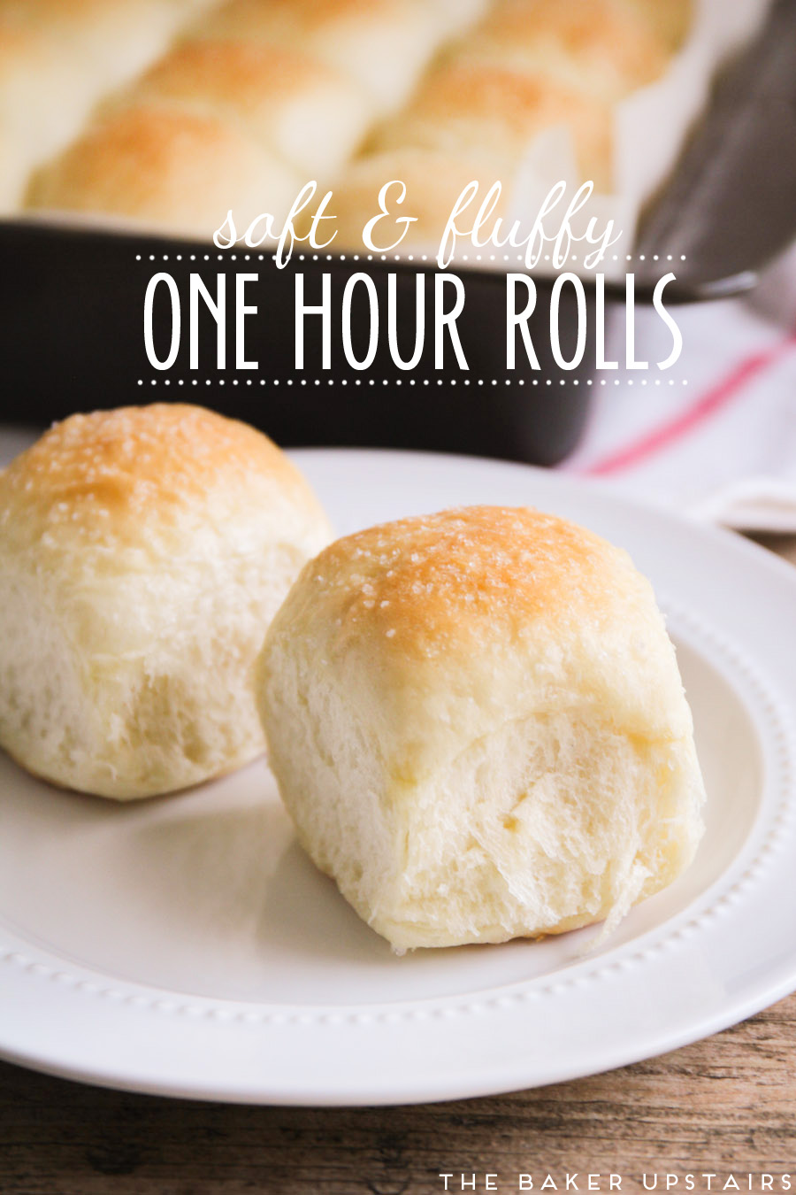 Soft and fluffy one hour rolls - you will not believe that these fantastic rolls take only an hour to make!