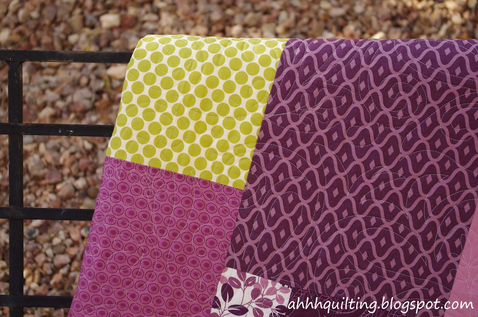 Ahhh...Quilting Olive + Eggplant Wedding Quilt