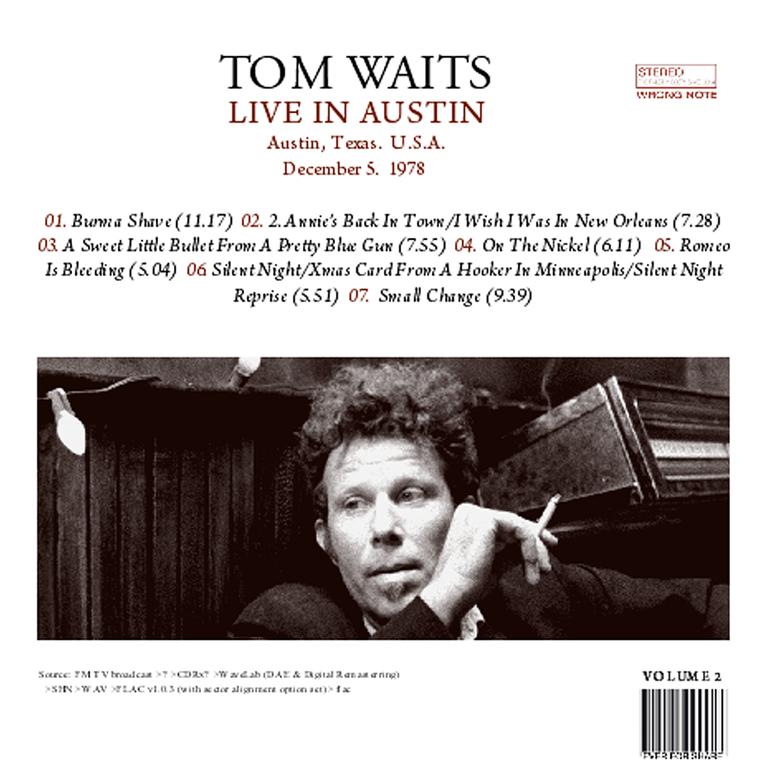 100 greatest bootlegs 50 TOM WAITS Live in Austin (1978)