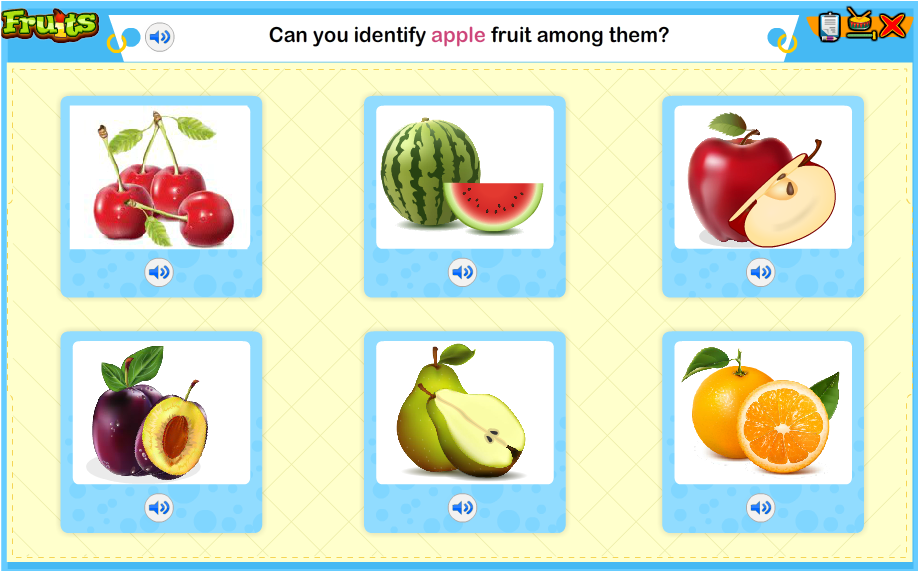 Easy Peasy! FRUIT GAME (Revision fruits, 1º, 2º)