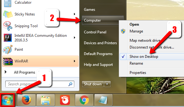 How To Enable My Computer Icon In Windows 7 8 10