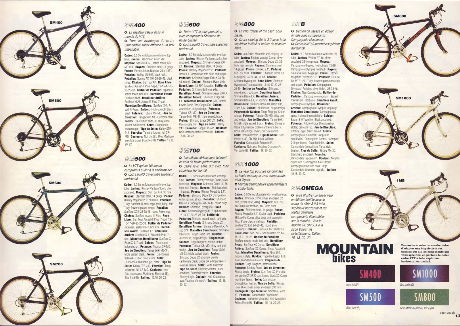 CATALOGUES CANNONDALE CANNONDALE 1991