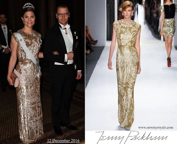 Crown Princess Victoria wore Jenny Packham Gown from Spring 2013 Collection