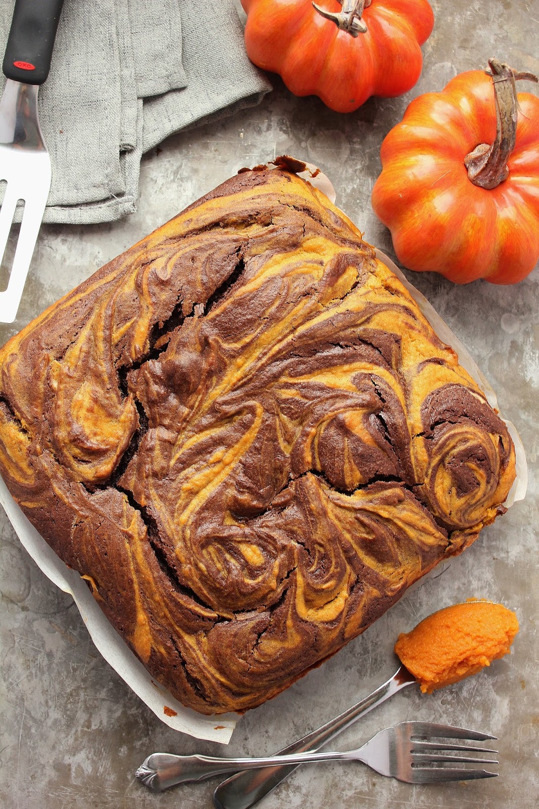Baking with Blondie Pumpkin Swirl Brownies