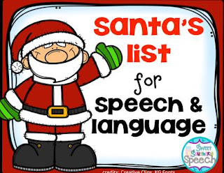 Speech Therapy Fun: Santa's List for Speech & Language