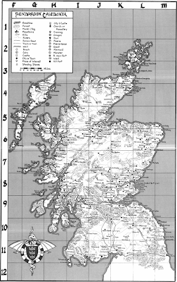 Pendragon's Caledonia map from Beyond the Wall