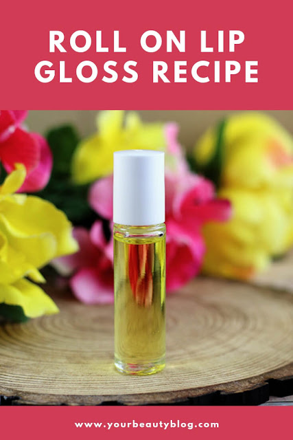 How to make lip gloss homemade.  This homemade lip gloss has four different oils, so it starts working immediately and keeps working for hours.  DIY lip gloss with essential oils is easy to make.  This clear lip gloss is great for every day.  Lip gloss recipes like this are easy to make.  How to make liquid lip gloss.  Easy lip gloss for shiny lips.  Natural lip gloss recipe in a roller bottle.